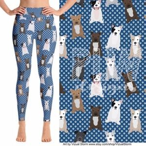 Pit Bulls & Paw Prints Leggings, Buttery Soft, TC